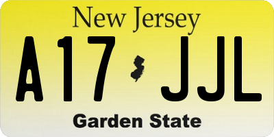 NJ license plate A17JJL