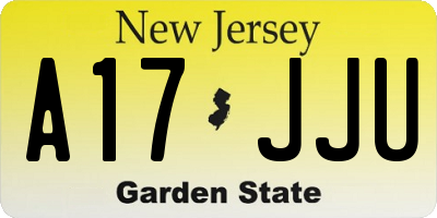 NJ license plate A17JJU