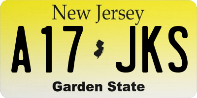 NJ license plate A17JKS