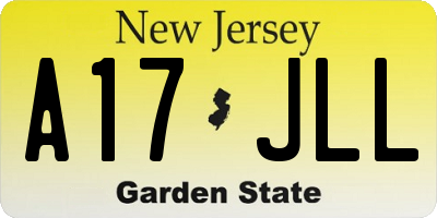 NJ license plate A17JLL