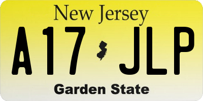 NJ license plate A17JLP