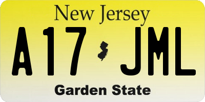 NJ license plate A17JML