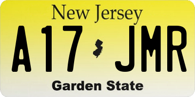NJ license plate A17JMR