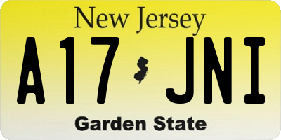 NJ license plate A17JNI