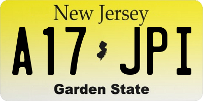 NJ license plate A17JPI