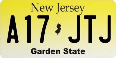 NJ license plate A17JTJ