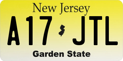NJ license plate A17JTL