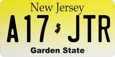 NJ license plate A17JTR