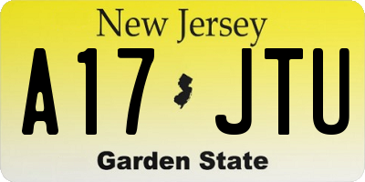 NJ license plate A17JTU