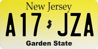 NJ license plate A17JZA