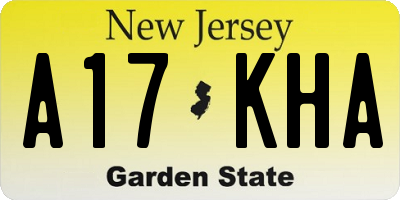 NJ license plate A17KHA