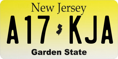 NJ license plate A17KJA