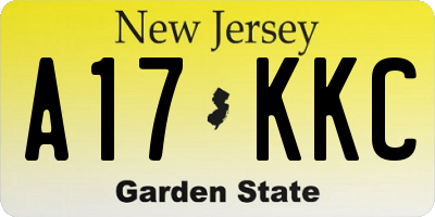 NJ license plate A17KKC