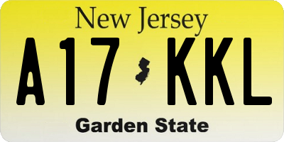 NJ license plate A17KKL