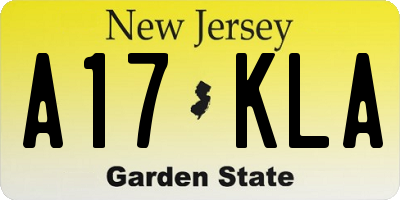 NJ license plate A17KLA