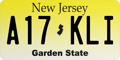 NJ license plate A17KLI