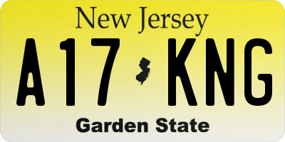 NJ license plate A17KNG