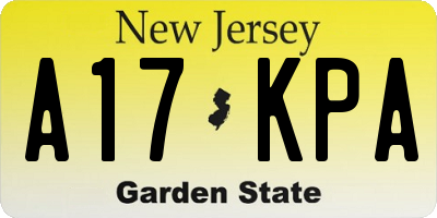 NJ license plate A17KPA