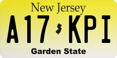 NJ license plate A17KPI