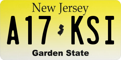 NJ license plate A17KSI