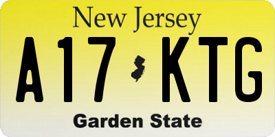 NJ license plate A17KTG