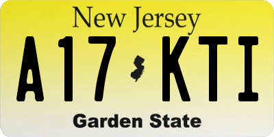 NJ license plate A17KTI