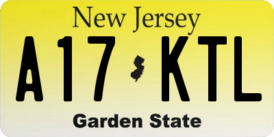 NJ license plate A17KTL