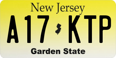 NJ license plate A17KTP
