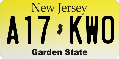NJ license plate A17KWO