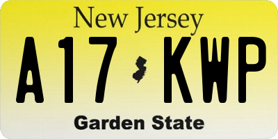 NJ license plate A17KWP