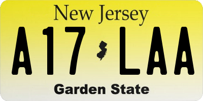 NJ license plate A17LAA