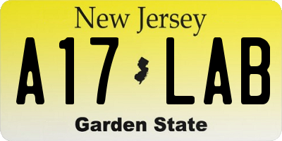 NJ license plate A17LAB