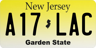 NJ license plate A17LAC
