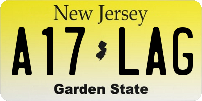 NJ license plate A17LAG
