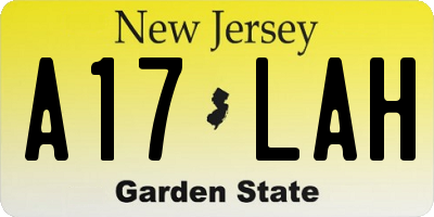 NJ license plate A17LAH