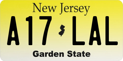 NJ license plate A17LAL