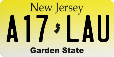 NJ license plate A17LAU