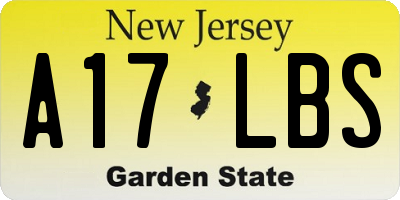NJ license plate A17LBS