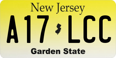 NJ license plate A17LCC