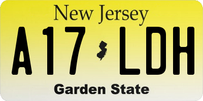 NJ license plate A17LDH
