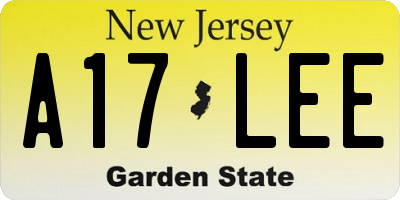 NJ license plate A17LEE