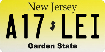 NJ license plate A17LEI