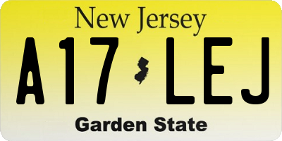 NJ license plate A17LEJ