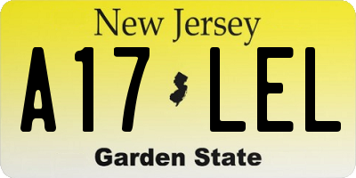 NJ license plate A17LEL