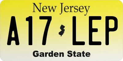 NJ license plate A17LEP