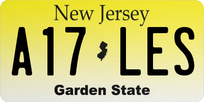 NJ license plate A17LES