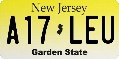 NJ license plate A17LEU