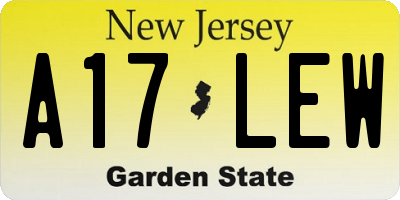 NJ license plate A17LEW