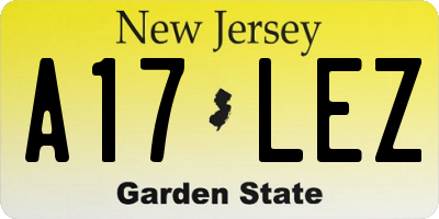 NJ license plate A17LEZ
