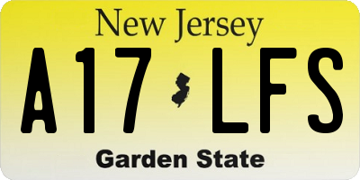 NJ license plate A17LFS